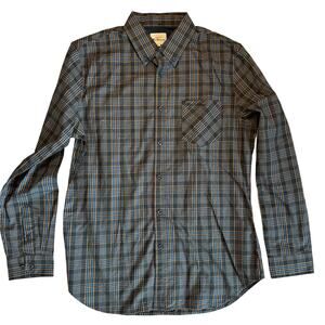 Ben Sherman Long Sleeve Shirt Men's Large Blue Plaid Button Down